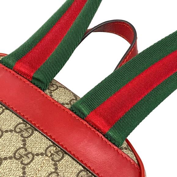 Gucci Courrier Backpack 427042 Beige Red Multi PVC Leather main image 4